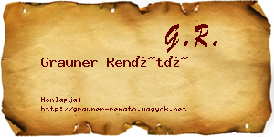Grauner Renátó névjegykártya